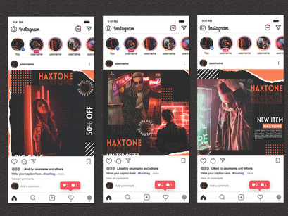 Haxtone - Instagram Template