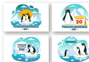 10 Penguin Awareness Day Illustration