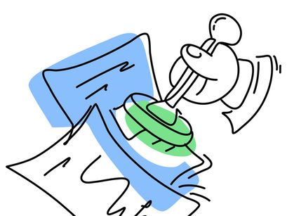 Flat Illustration Approved Stamp