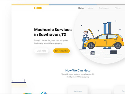 Automotive- Mechanic Services Landing Page