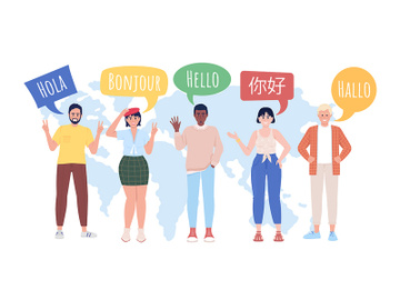 Multilingual community illustration preview picture