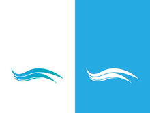 Wave beach vector illustration design logo