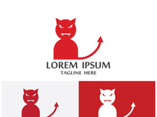 Devil logo design with a modern concept.
