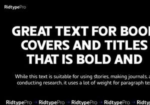 Ridtype Pro - Font Family