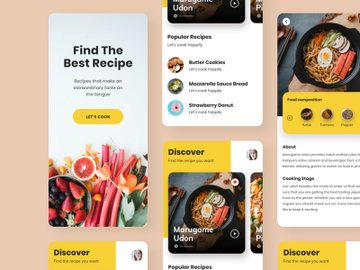 Tastely - Recipe Book Mobile App UI Kit preview picture