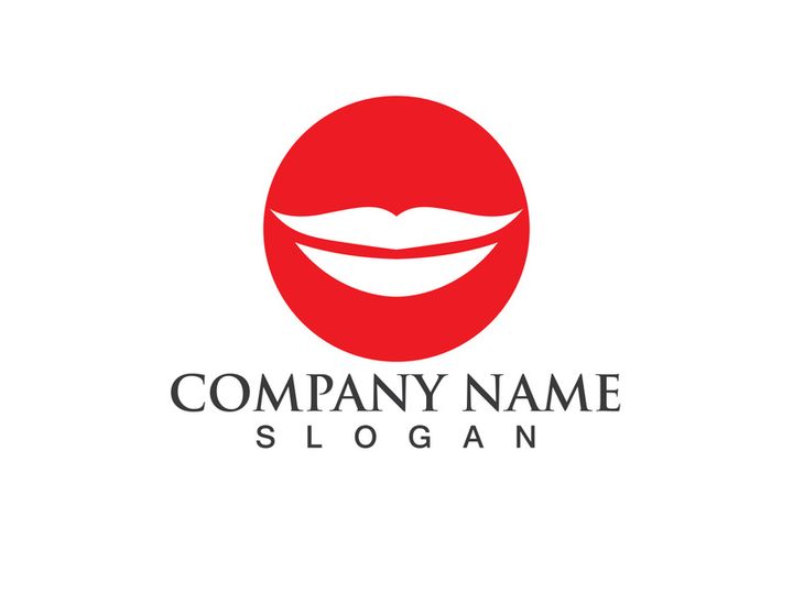 Lips woman logo and symbol vector