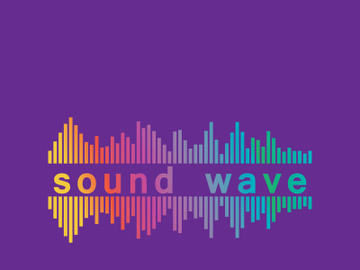 Sound waves logo background modern music vector image preview picture