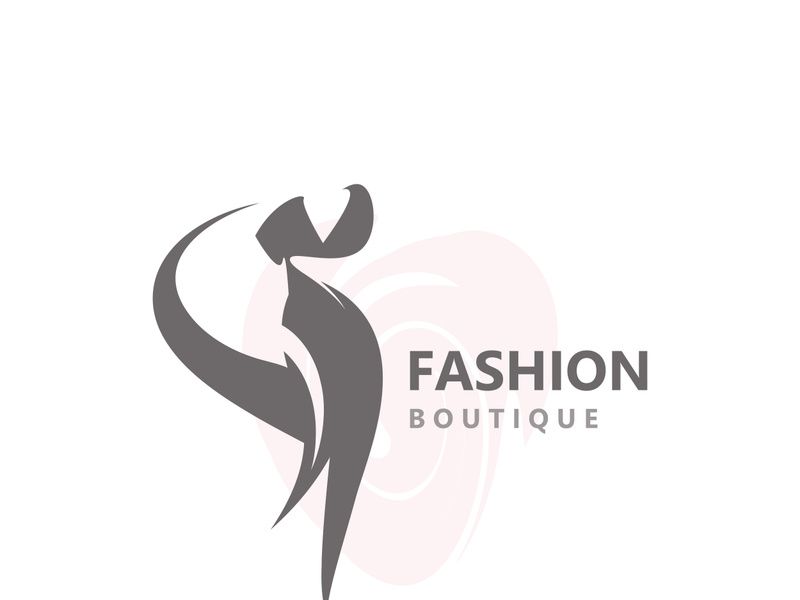 Dress woman logo design beauty fashion for boutique shop vector template vector