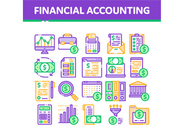 Financial Accounting Collection Vector Icons Set preview picture