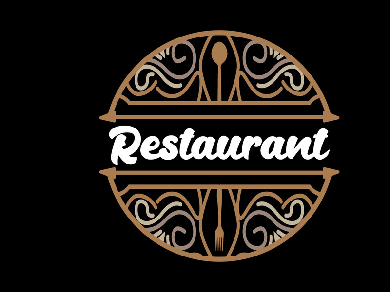 Restaurant Logo, Vintage Retro Business Typography Design