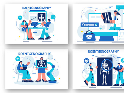 18 Roentgenography Vector Illustration