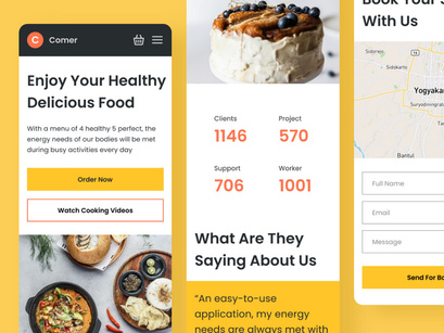 Comer - Food Delivery Mobile Responsive UI Kit
