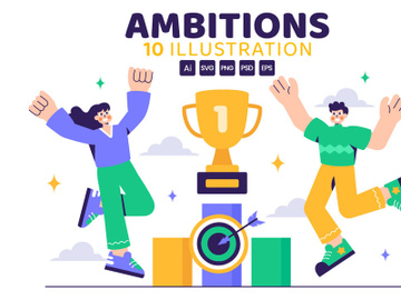 10 Ambitions to Success Illustration preview picture