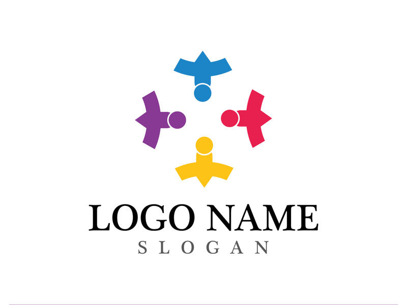 Community logo and symbol vector icon template
