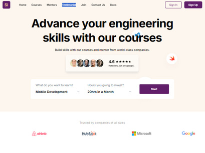 Si Educational Free NextJs Landing Page Template