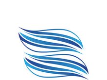 Wave beach vector illustration design logo