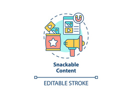Snackable content concept icon preview picture
