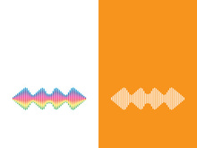 Sound waves vector illustration design template