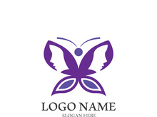 Fresh lavender flower logo vector flat design