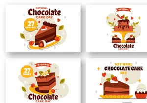 11 National Chocolate Cake Day Illustration