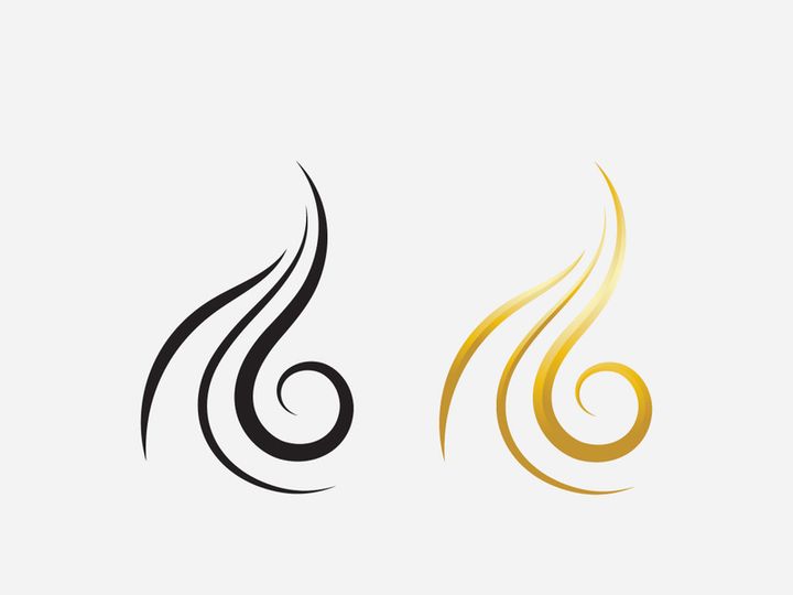 Hair woman and face logo and symbols