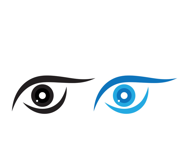 Eye care vector logo design, icon template