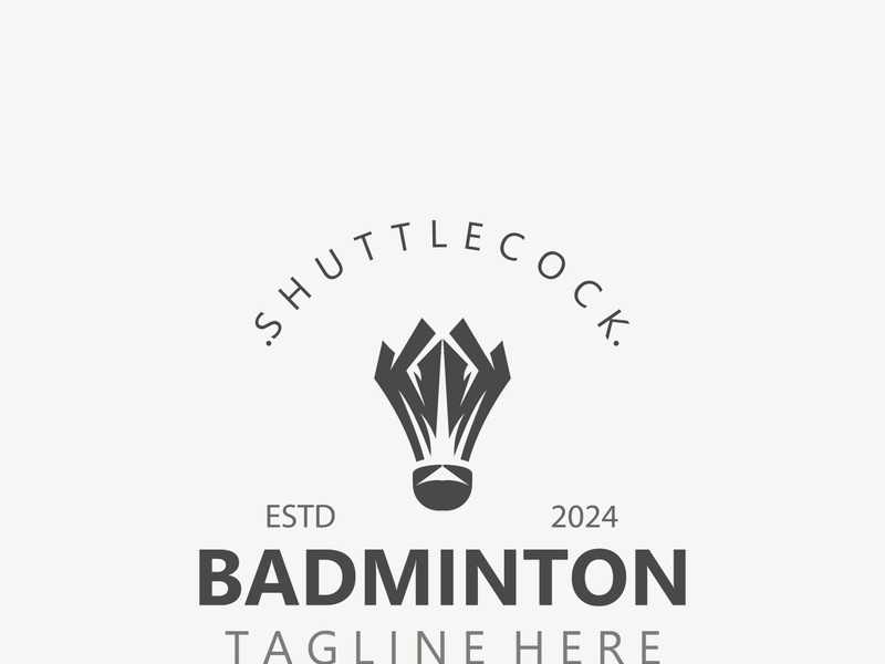 Badminton Shuttlecock logo icon design for Sport Badminton Championship club competition