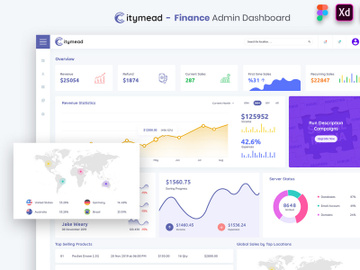 Citymead - Finance Admin Dashboard UI Kit preview picture
