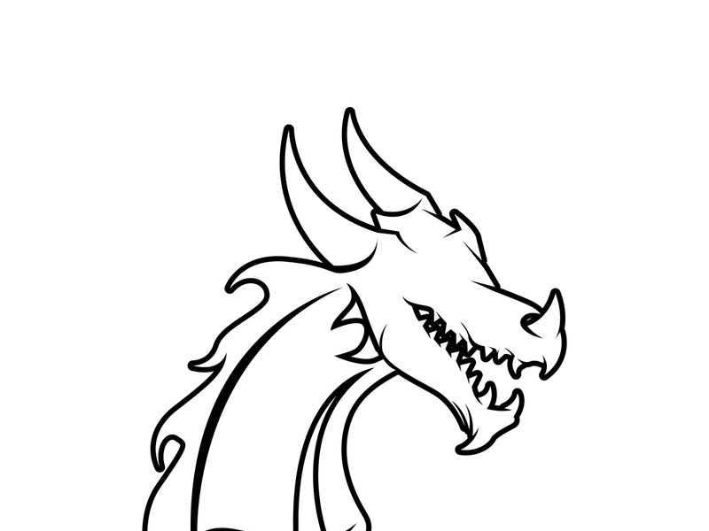 Dragon illustration icon design template vector