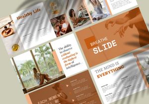 WELLNESTIA | Yoga Modern Retro Pastel PowerPoint Template