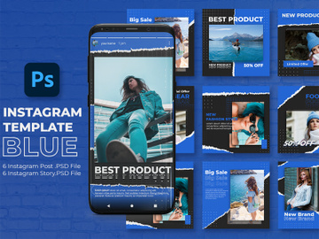 Blue - Instagram Template preview picture