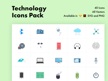 Technology Color Icons preview picture