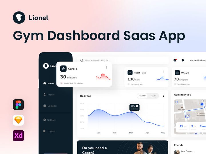 Lionel - Gym Dashboard Saas App
