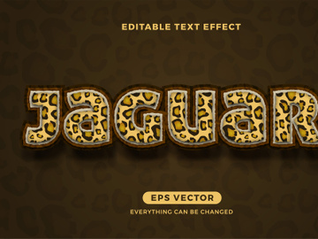 Jaguar editable text effect vector template preview picture