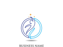 Human character logo sign illustration vector design