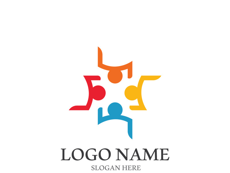 Community, network and social icon design template