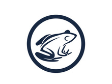 Frog icon logo for design