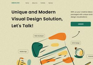 Unico - Hero Design Agency Landing Page