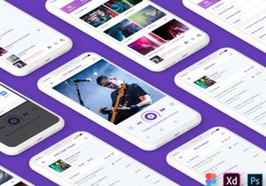 Mojocial-Music Player Mobile App UI Kit