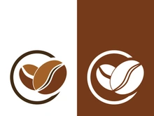 Coffee bean icon vector illustration template