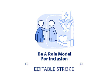 Be role model for inclusion light blue concept icon preview picture