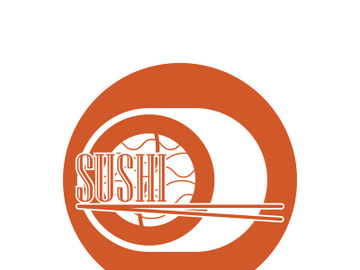 Sushi logo template vector icon for Japanese food illustration design preview picture