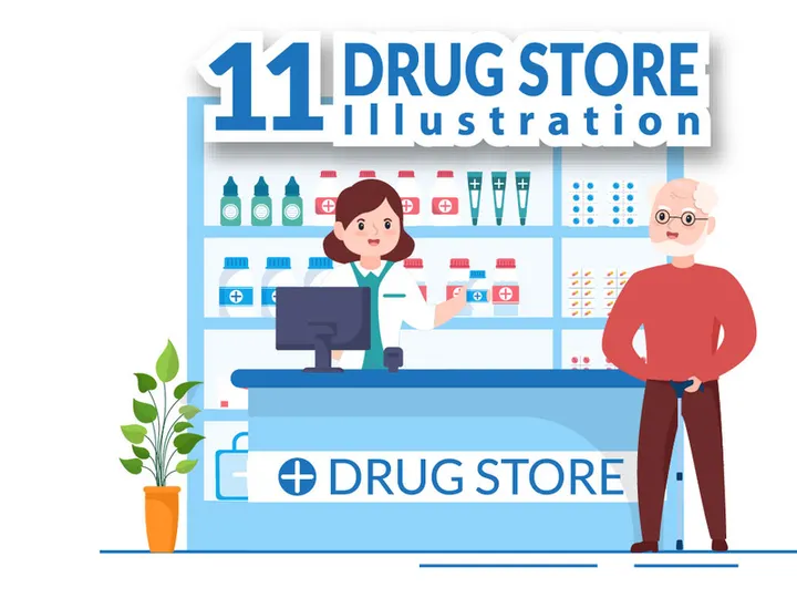 11 Drug Store Illustration