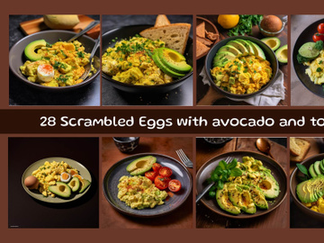 Scrambled Eggs with avocado and toast preview picture