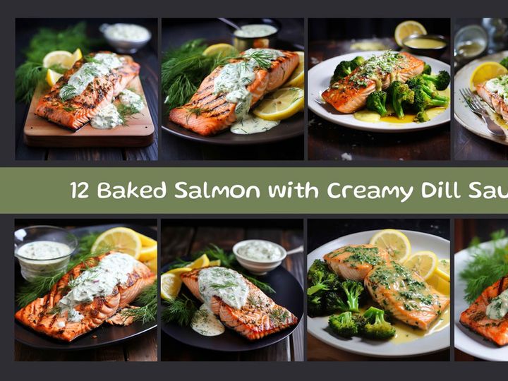 Baked Salmon with Creamy Dill Sauce