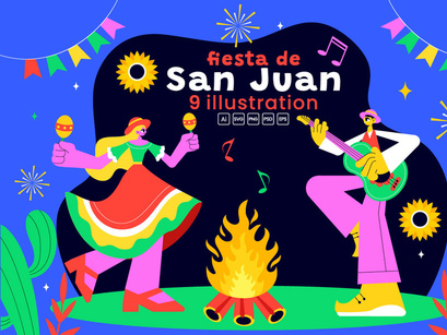 9 Fiesta de San Juan Illustration