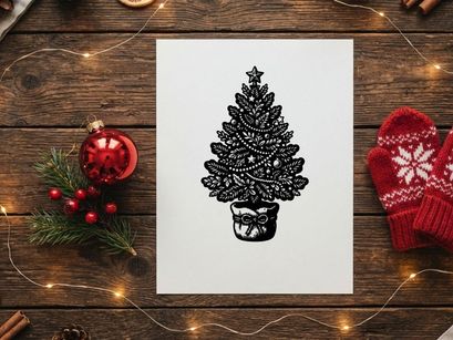 Decorative Christmas Tree with Bow and Star Topper for Holiday Celebrations