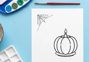Hand-drawn crown with lit candle on top. Minimalist royalty symbol illustration for leadership and celebration.