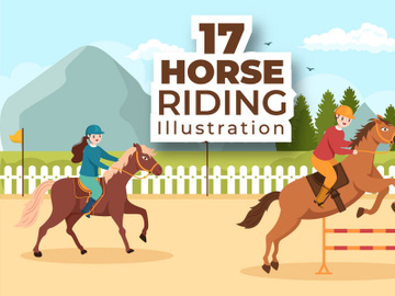17 Horse Riding Illustration preview picture