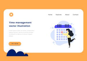 Set a deadline, time management vector illustration